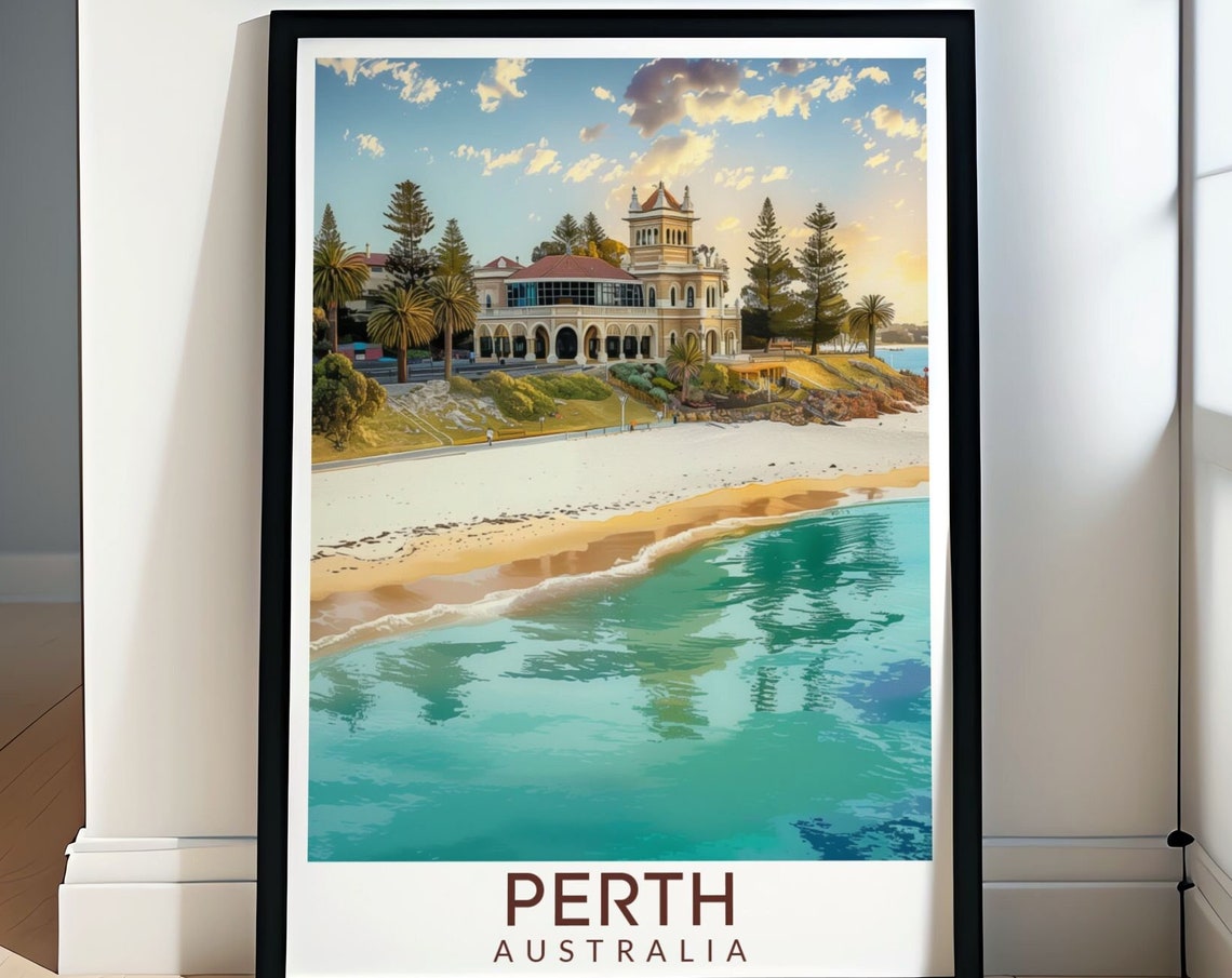 Perth Australia Cottesloe Beach Pavilion Turquoise Shore Poster