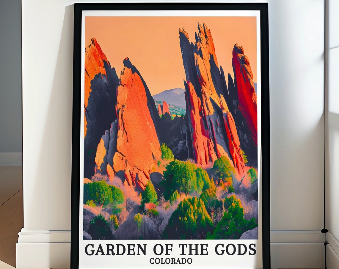 Gardens Of The Gods Travel Print Colorado Springs Parksouth Gateway Rock Print Gardens Of The Gods Decor South Gateway Rock Artwork