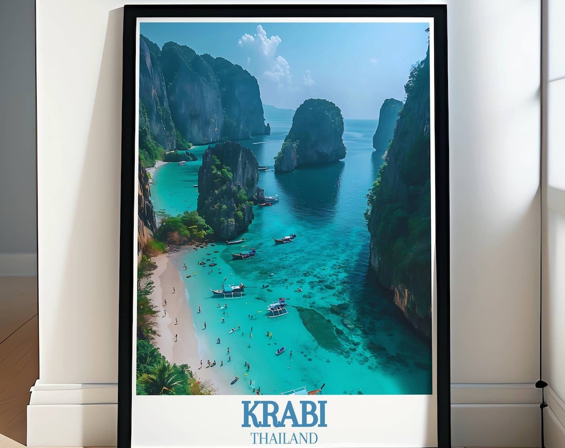 Krabi Railay Beach and Island Travel Poster