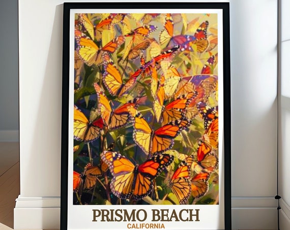 Pismo Beach Wall Art Pismo Beach And Monarch Butterfly Grove Decor Pismo Beach Posters With Monarch Butterfly Grove