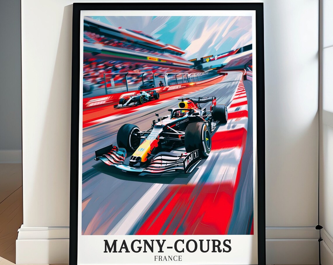 Magny-Cours France Formula One Grand Prix Racing Sports Poster