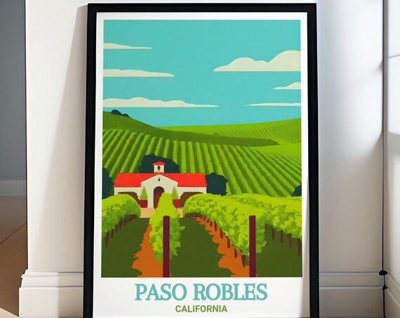 Paso Robles California Wine Country Estate Among Vineyards Poster