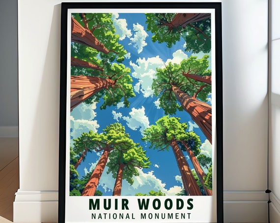 Muir Woods National Monument Art Print Muir Woods National Monument Redwoods For Decor Redwood Poster Redwood Print