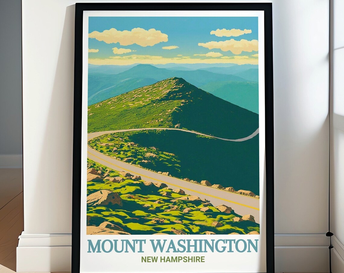 Mount Washington Auto Road Summit View New Hampshire Travel Poster