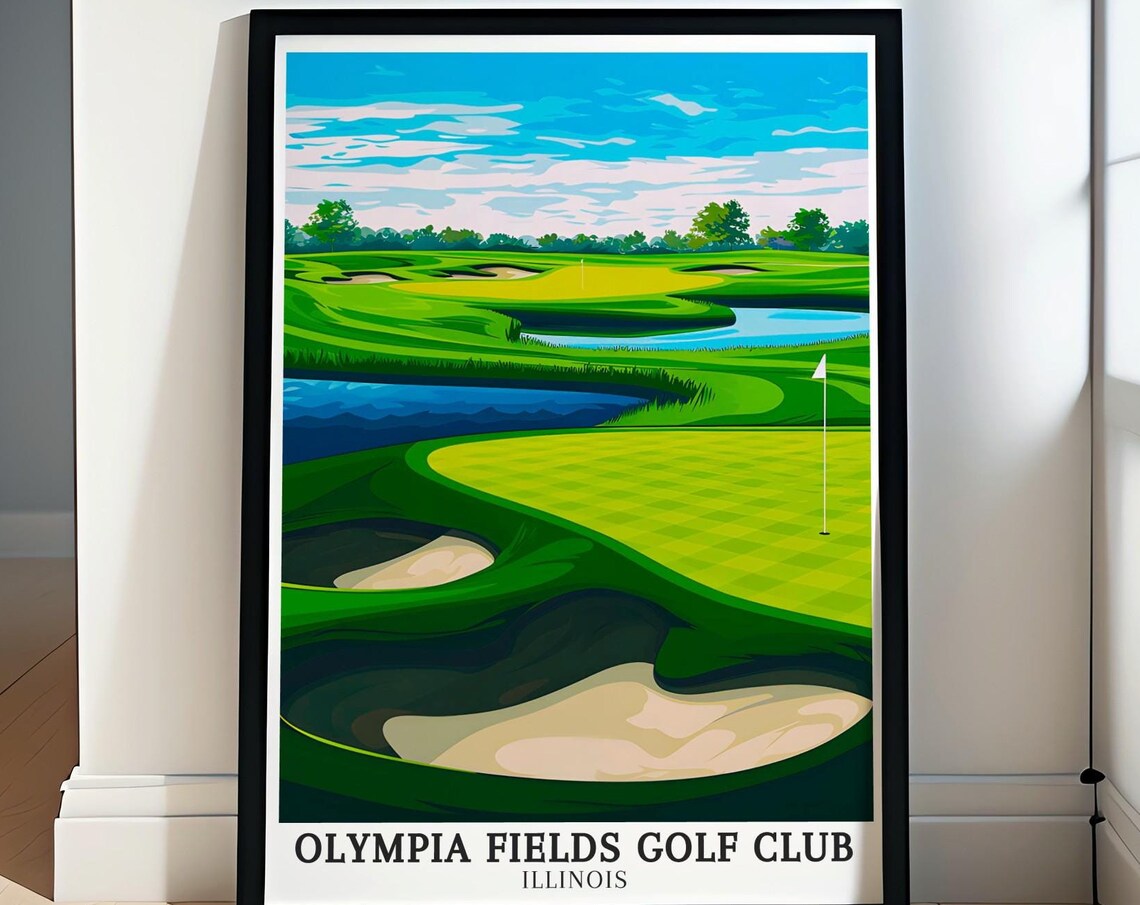 Olympia Fields Golf Club Illinois Emerald Fairways Travel Poster