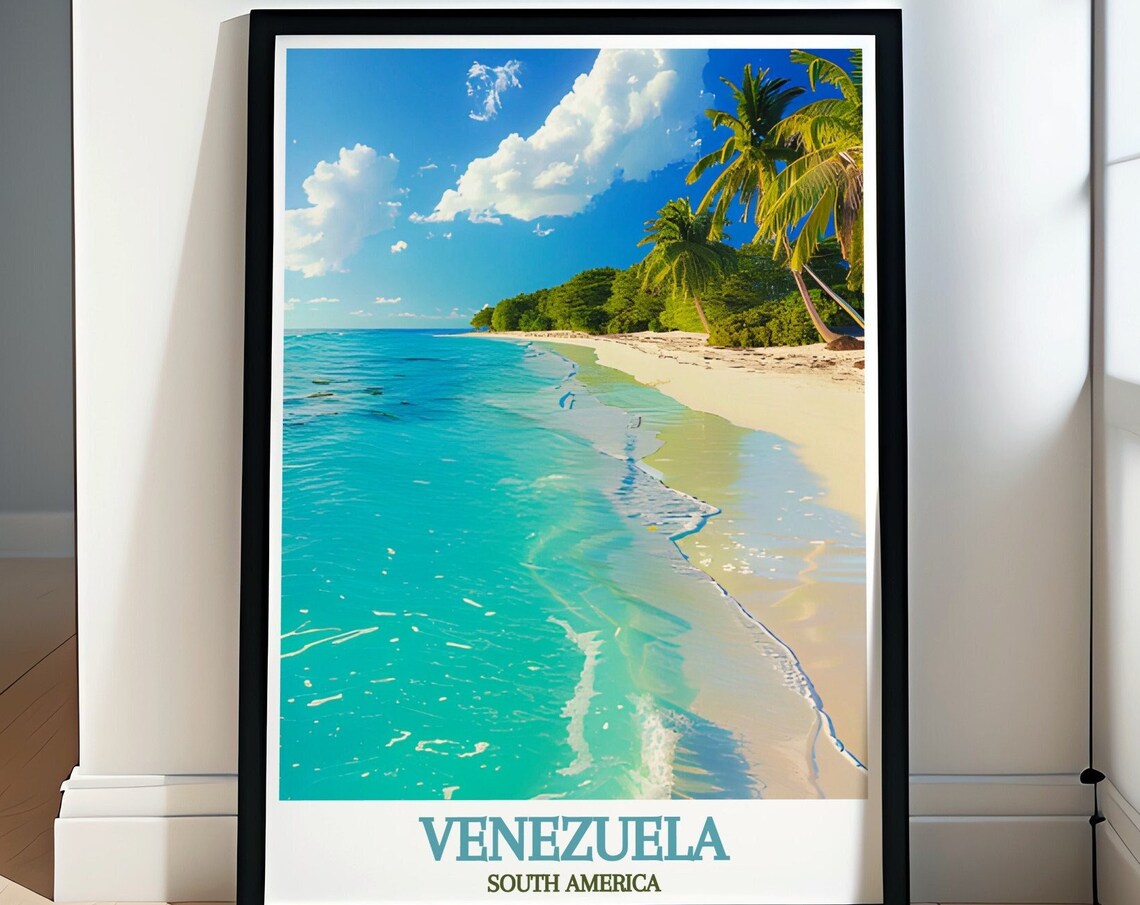 Morrocoy National Park Venezuela Caribbean Beach Palms Poster