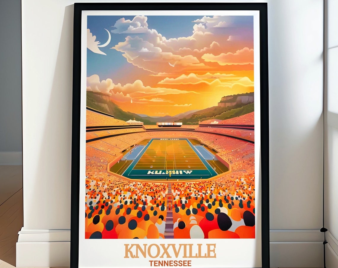 Knoxville Poster University Of Tennessee Art Collection Scenic Campus Prints Knoxville Travel Poster University Of Tennessee Art
