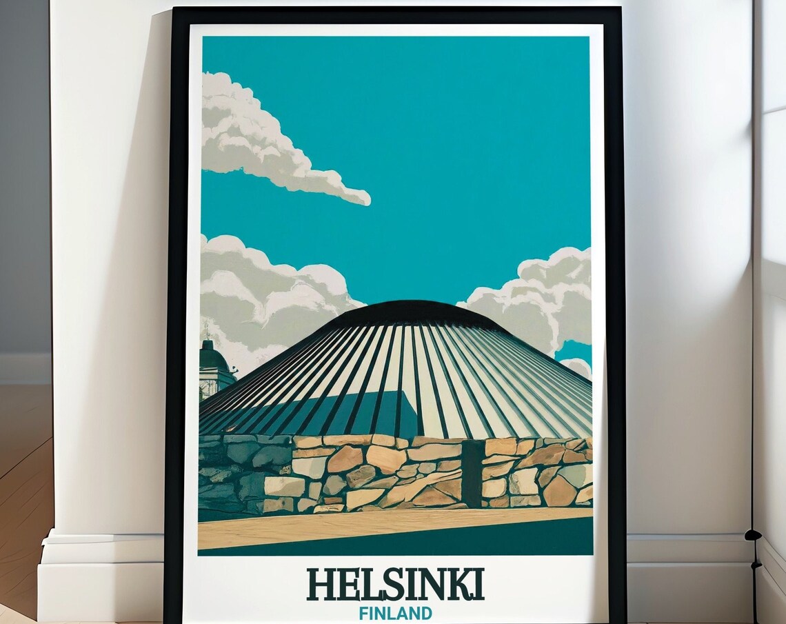 Helsinki Finland Temppeliaukio Rock Church Copper Dome Poster
