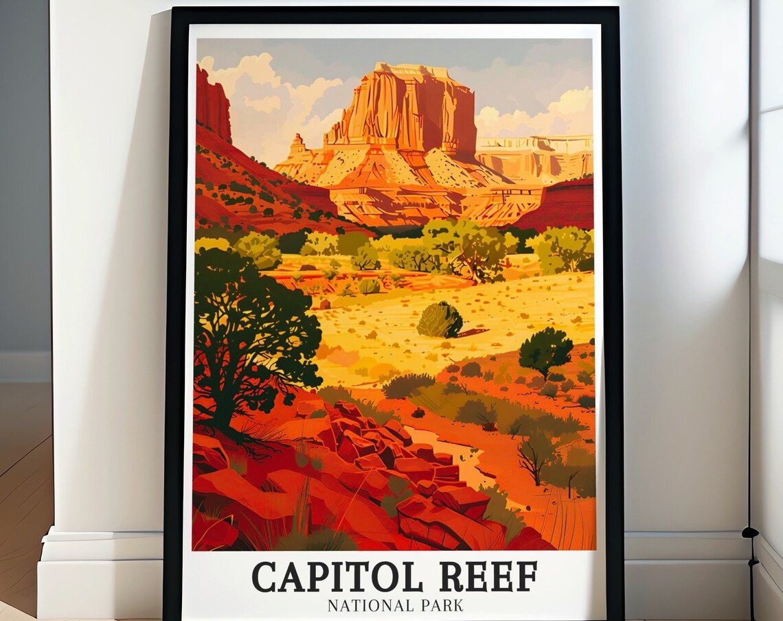 Capitol Reef Red Rock Valley and Mesas Utah National Park Poster