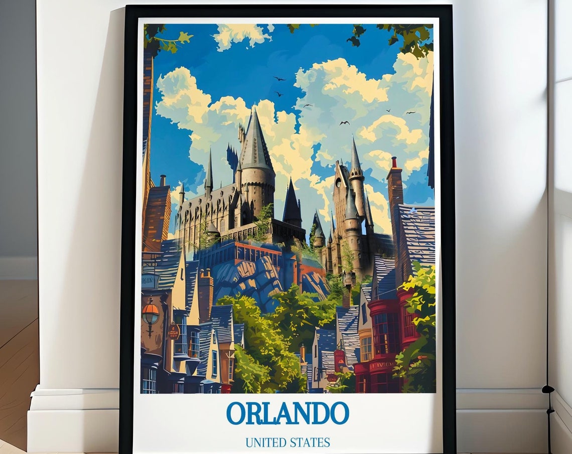 Orlando Florida Wizarding World Hogwarts Castle Street Poster