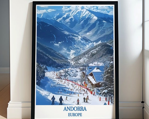 Andorra Arcalis Ski Retreat Capture The Winter Magic In Print Grandvalira Ski Experience Relive The Adventure With Vintage Art
