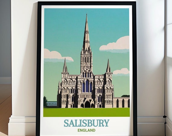 Salisbury Art Collection Cathedral Travel Posters Salisbury Art Collection Englands Gothic Masterpiece