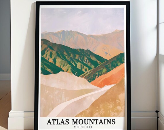 Atlas Mountains Prints Tizi Ntichka Pass High Atlas Mountains Prints Atlas Mountains Posters Morocco Artwork
