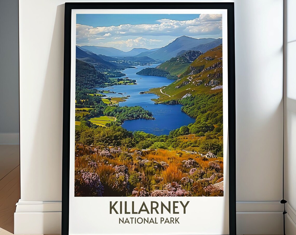 Killarney National Park Ireland Mountain Lakes Valley Aerial Poster