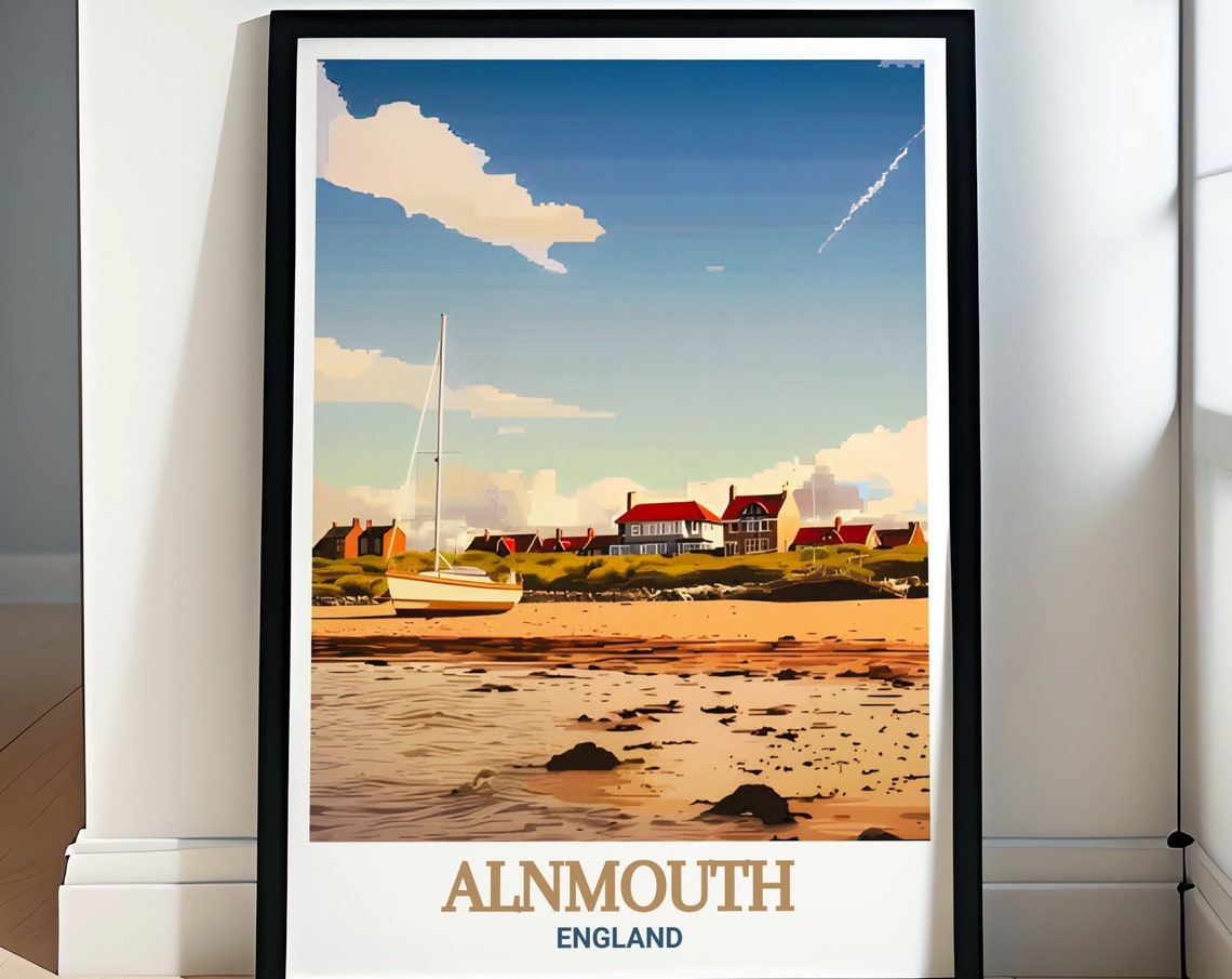 Alnmouth Travel Posters Alnmouth Beach Posters Alnmouth Beach Decor Alnmouth Beach Travel Poster Alnmouth Art Alnmouth Gift
