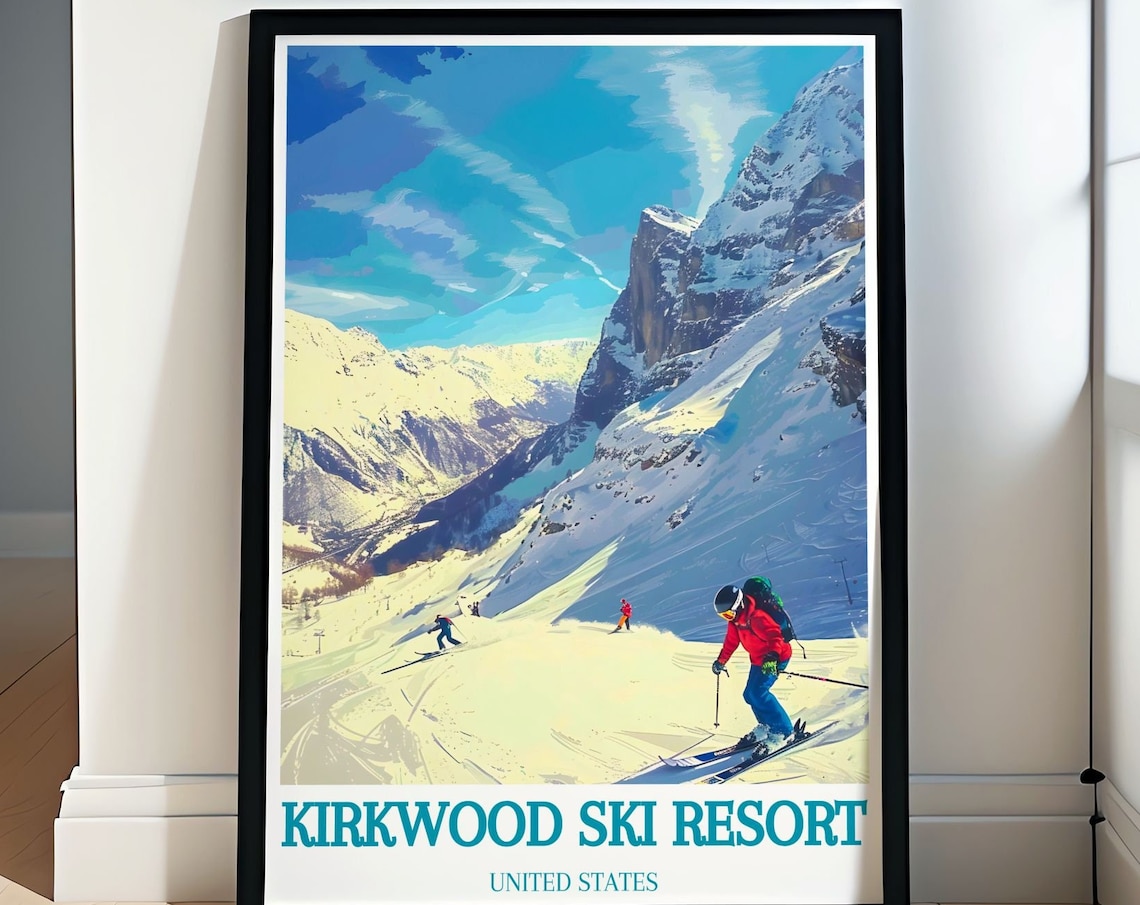 Vintage Ski Prints Of Thunder Saddle, Kirkwood California