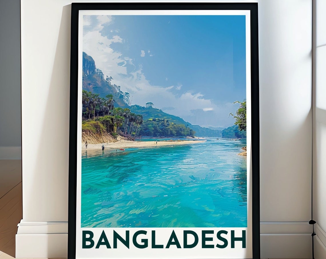 Bangladesh Wall Art Lalakhal Street Map Art Fine Line Lalakhal Prints Vibrant Lalakhal Travel Wall Art