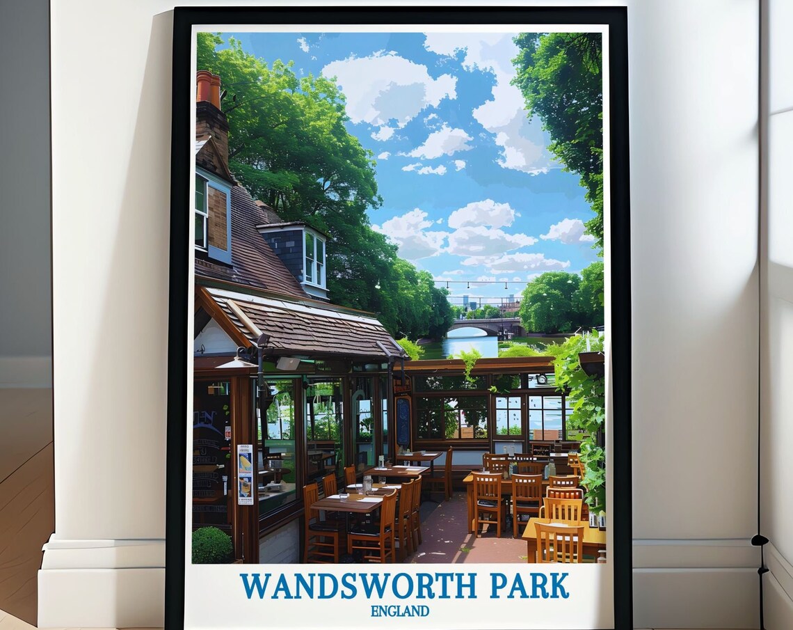 Wandsworth Park London Riverside Cafe Terrace Summer Art Print