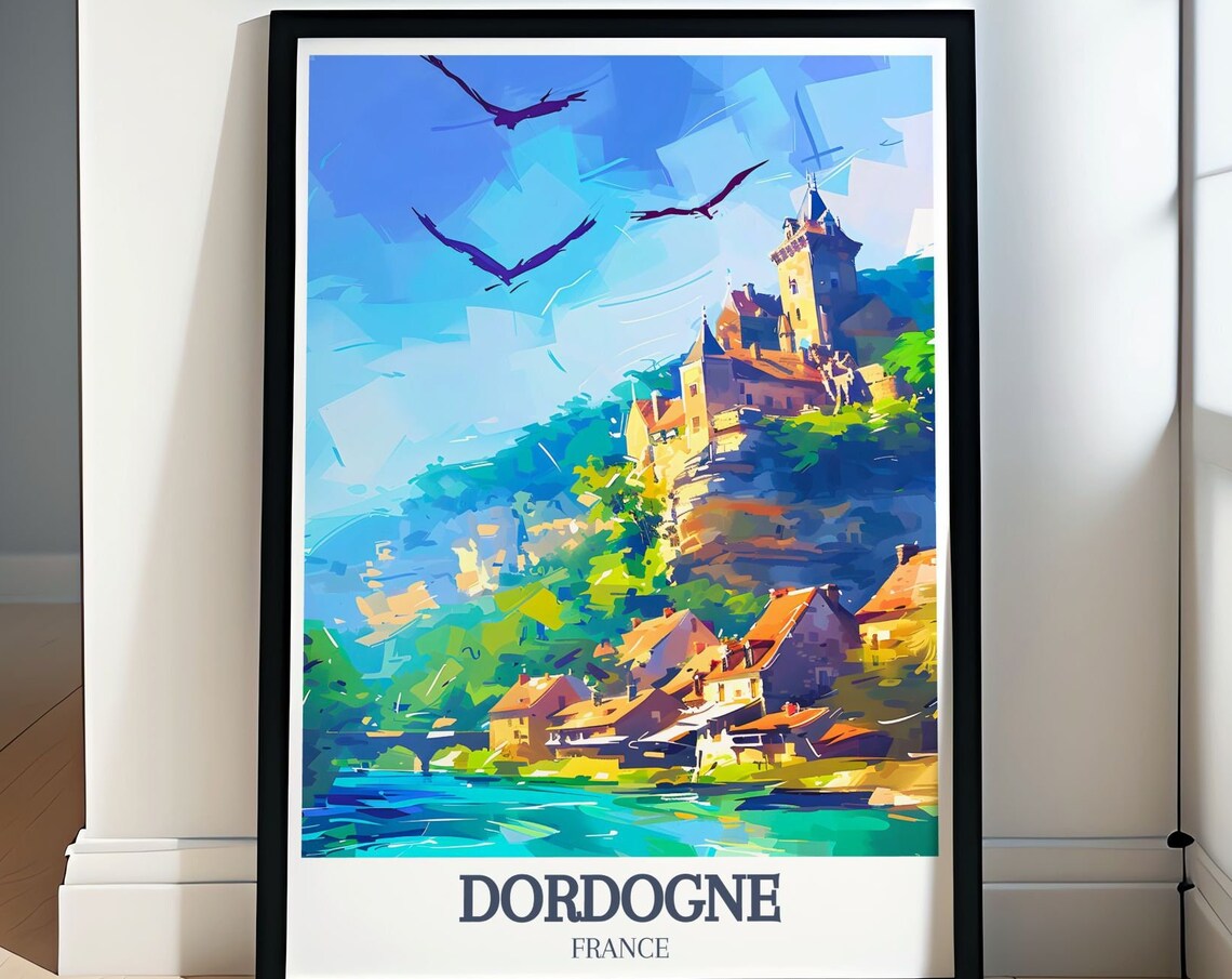 Dordogne France Beynac Castle on Cliff Above the River Poster