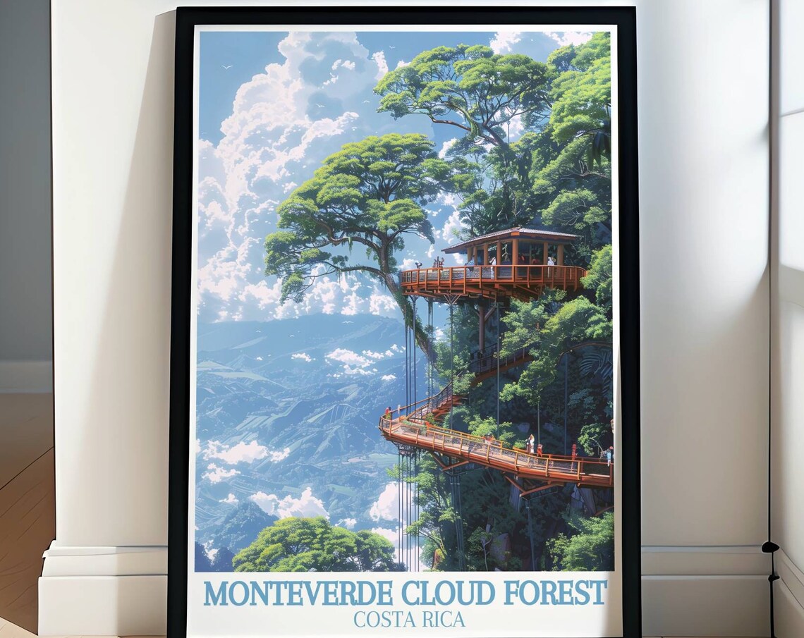 Monteverde Costa Rica Cloud Forest Canopy Bridge Walkway Poster