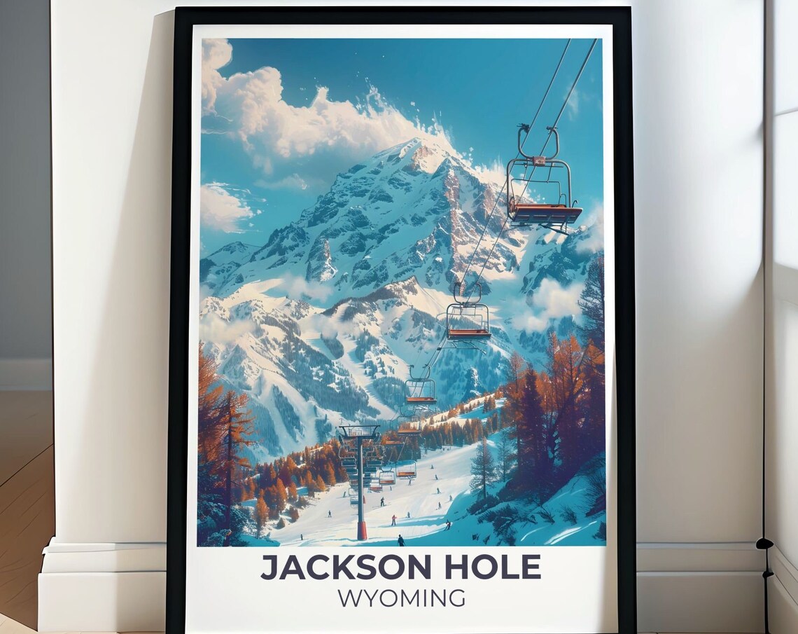 Jackson Hole Wyoming Landscape Art Print, Wild West