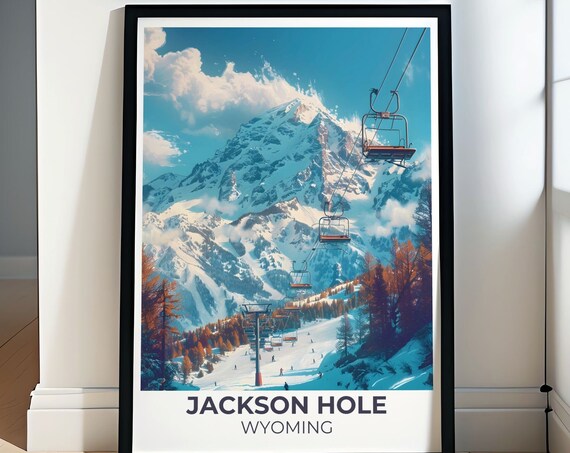Jackson Hole Wyoming Landscape Art Print, Wild West
