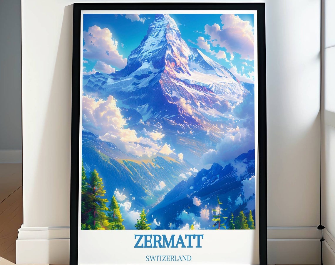 Zermatt Switzerland Matterhorn Sunrise Alpine Peak View Poster
