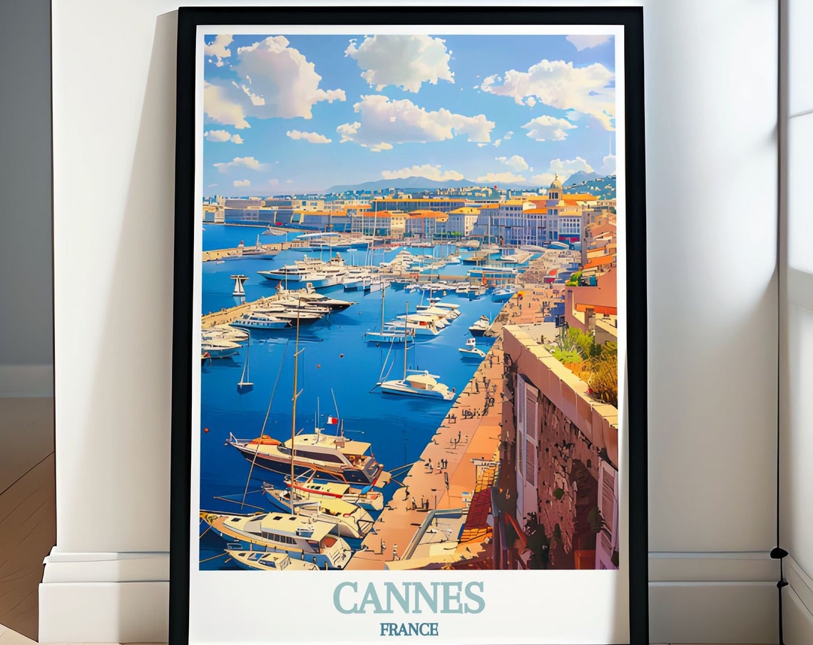 Cannes Travel Art Le Vieux Port Art Print Le Vieux Port France Art Print Le Vieux Port Artwork