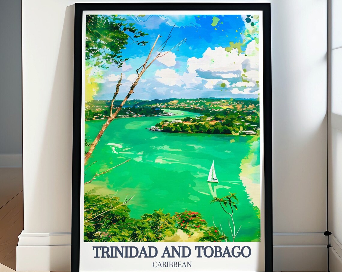 Trinidad And Tobago Wall Art Nylon Pool Scarborough Travel Poster Nylon Pool Scarborough And Trinidad Tobago Art