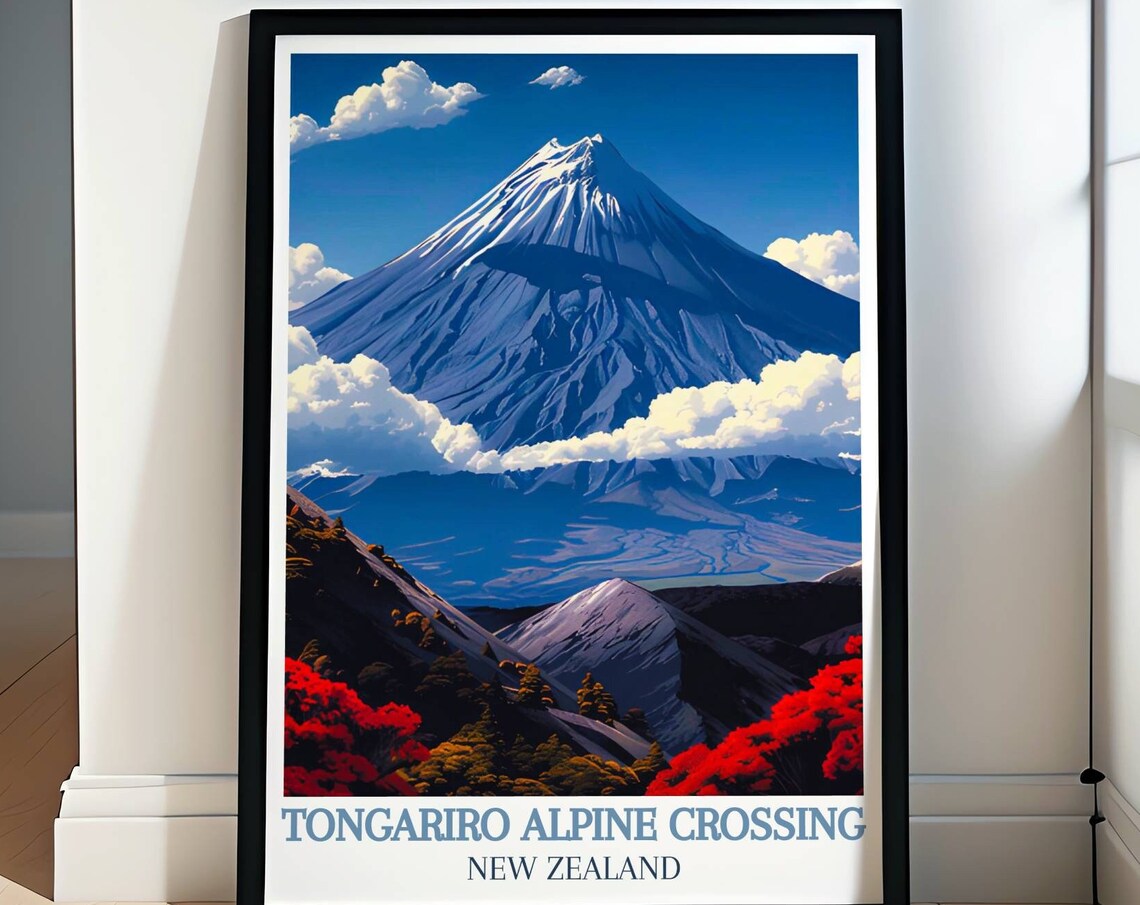 Tongariro Alpine Crossing New Zealand Volcano Mountain Poster