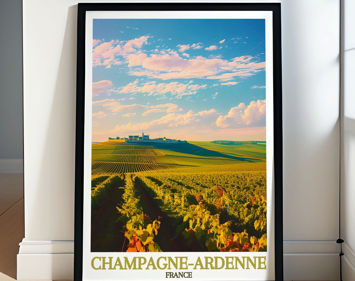 Champagneardenne Travel Print Montagne De Reims Art Montagne De Reims Travel Poster France Travel Print