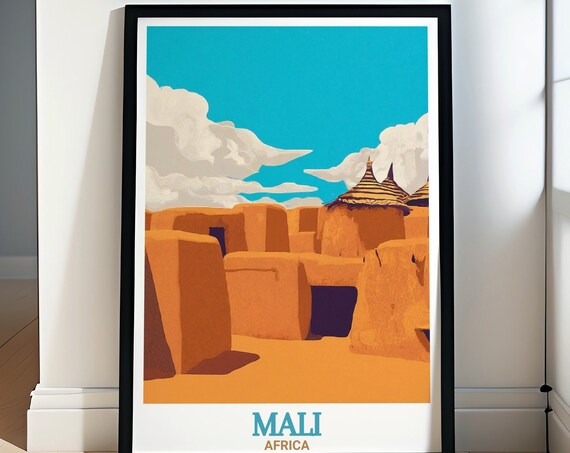 Mali Travel Art Bandiagara Escarpment Art Mali Posters And Africa Wall Art Bandiagara Escarpment Art Mali Prints