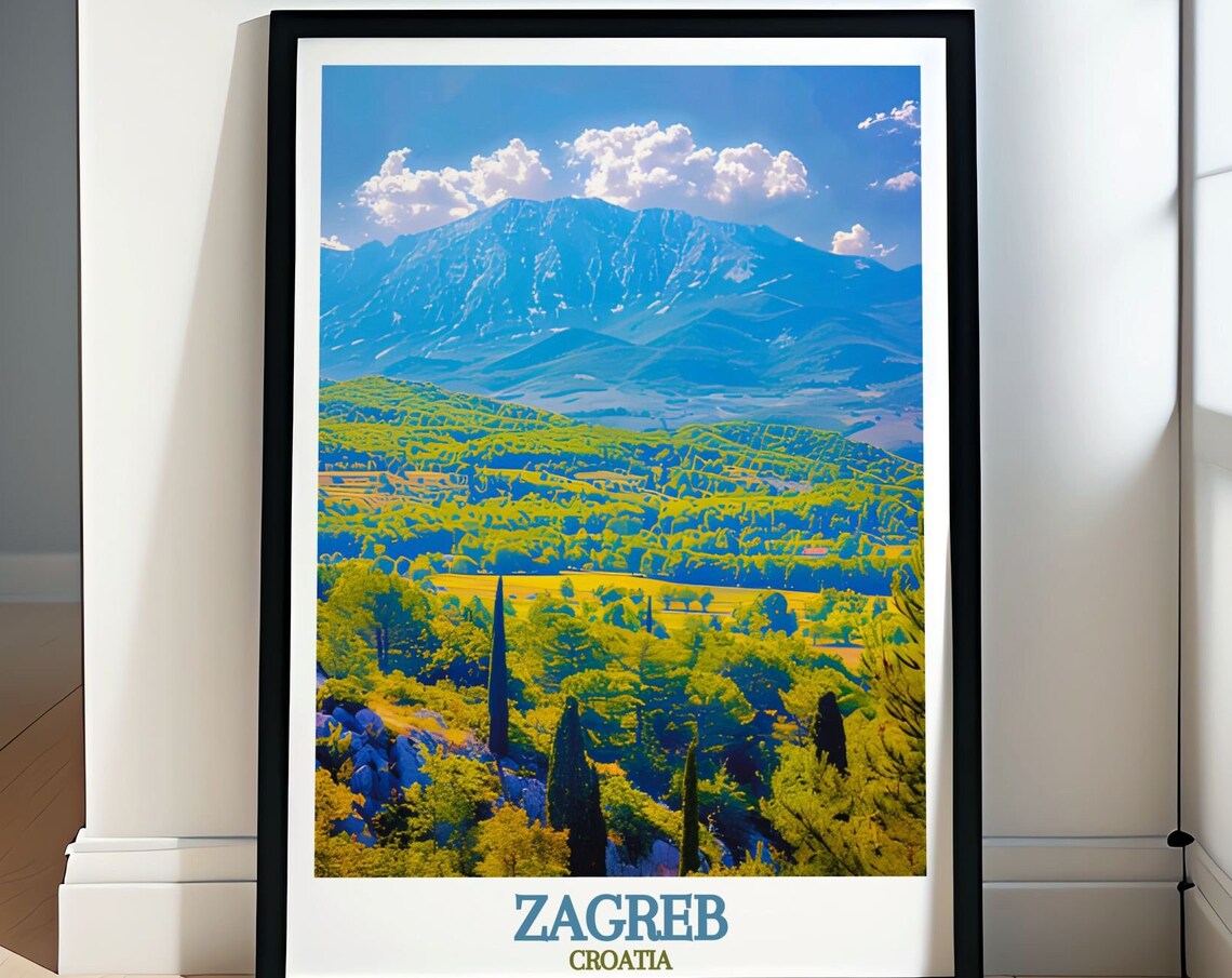 Zagreb Medvednica Mountain Green Hills Croatia Nature Poster