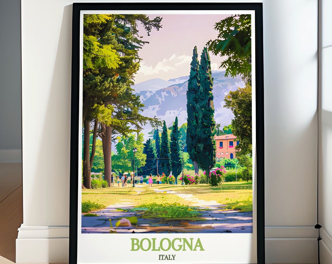 Bologna Italy Giardini Margherita Cypress Park Path Summer Poster