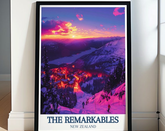 The Remarkables Ski Resort Poster The Remarkables Ski Resort Deco The Remarkables And Lake Wakatipu Poster The Remarkables Range Art