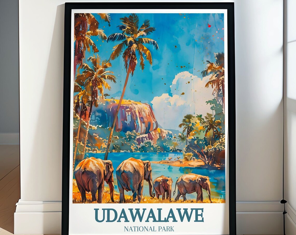 Udawalawe National Park Art National Park Print Of Udawalawe Reservoir And Walawe River Udawalawe Reservoir And Walawe River Art