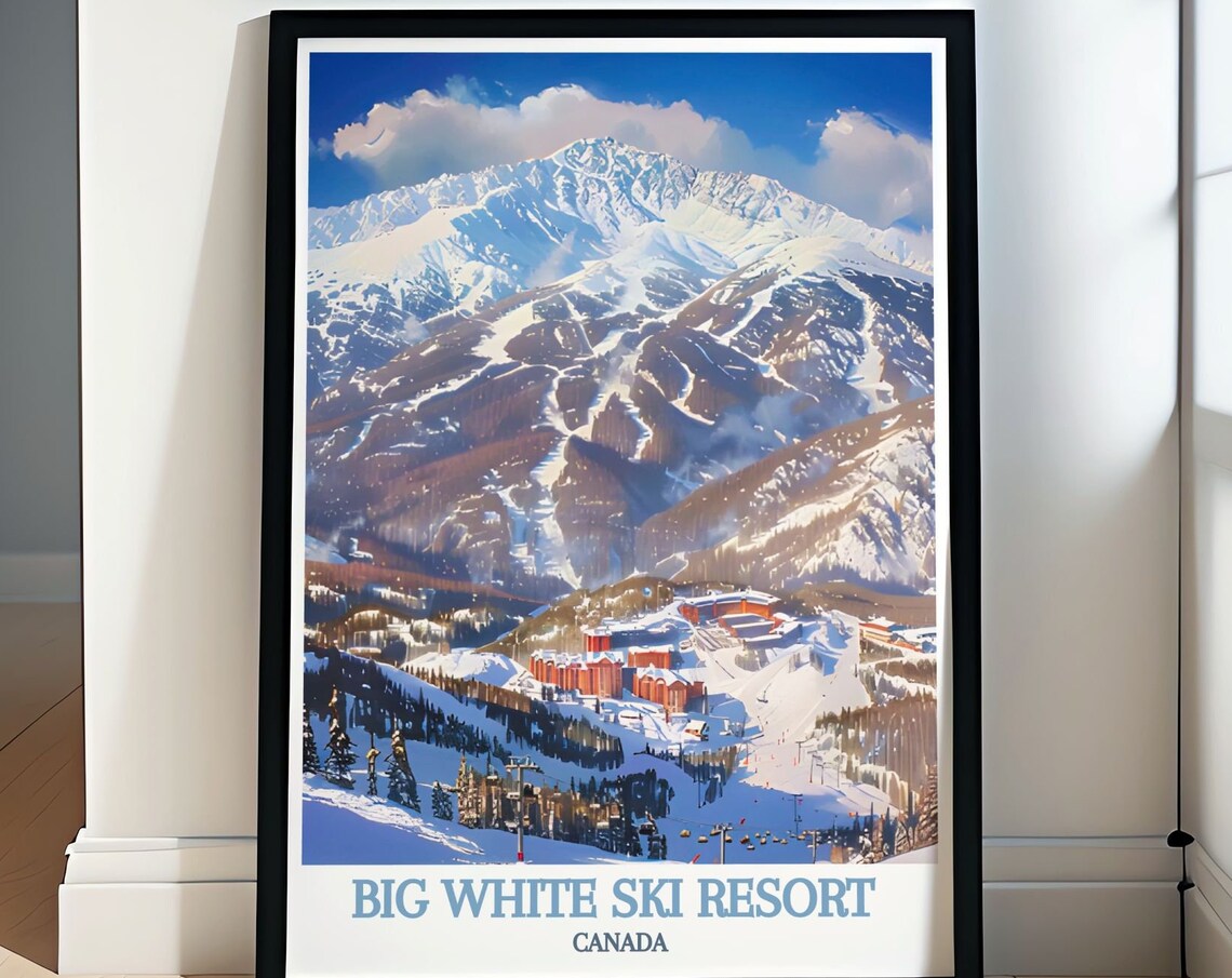 Big White Ski Resort Travel Poster, British Columbia