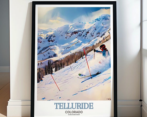 Telluride Travel Art Collection Telluride Ski Resort Travel Posters Colorados Stunning Prints