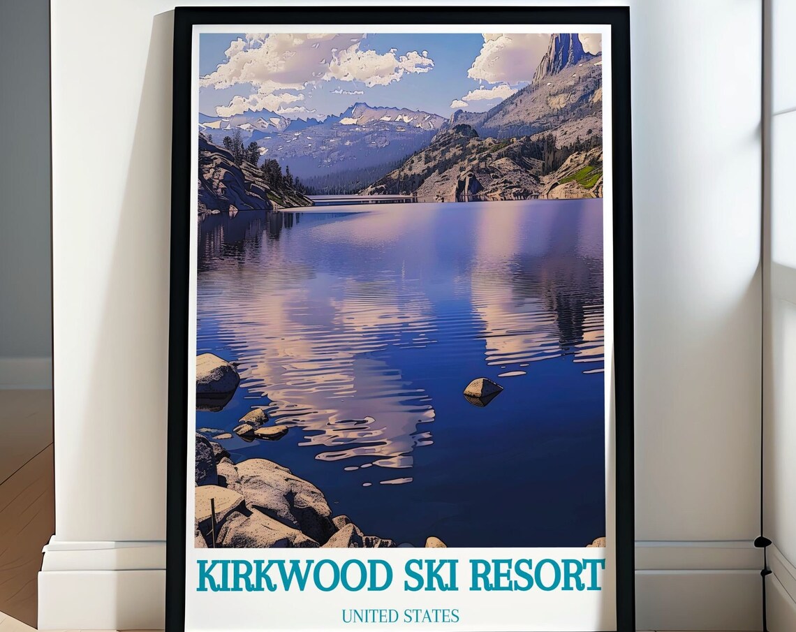 Kirkwood Ski Resort California Alpine Lake Summer Scene Poster
