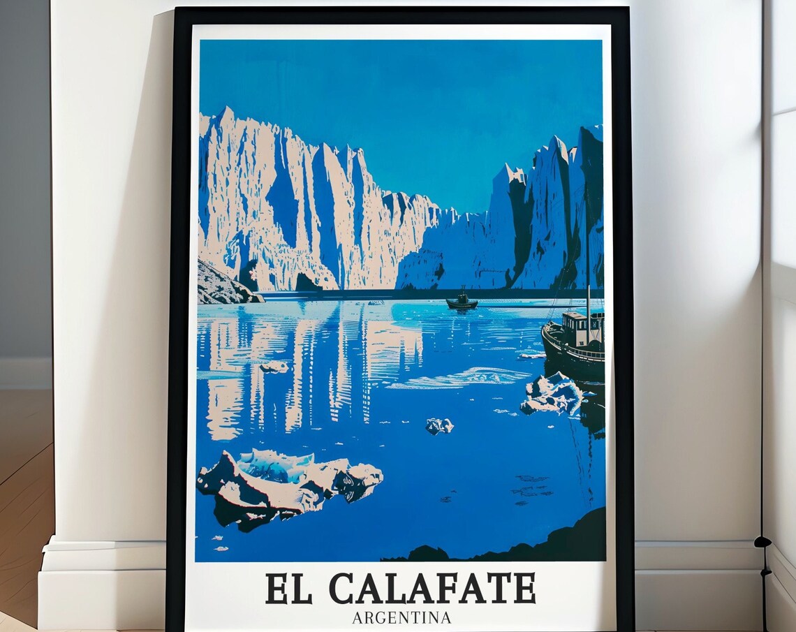 El Calafate Perito Moreno Glacier Voyage Boat Argentina Poster