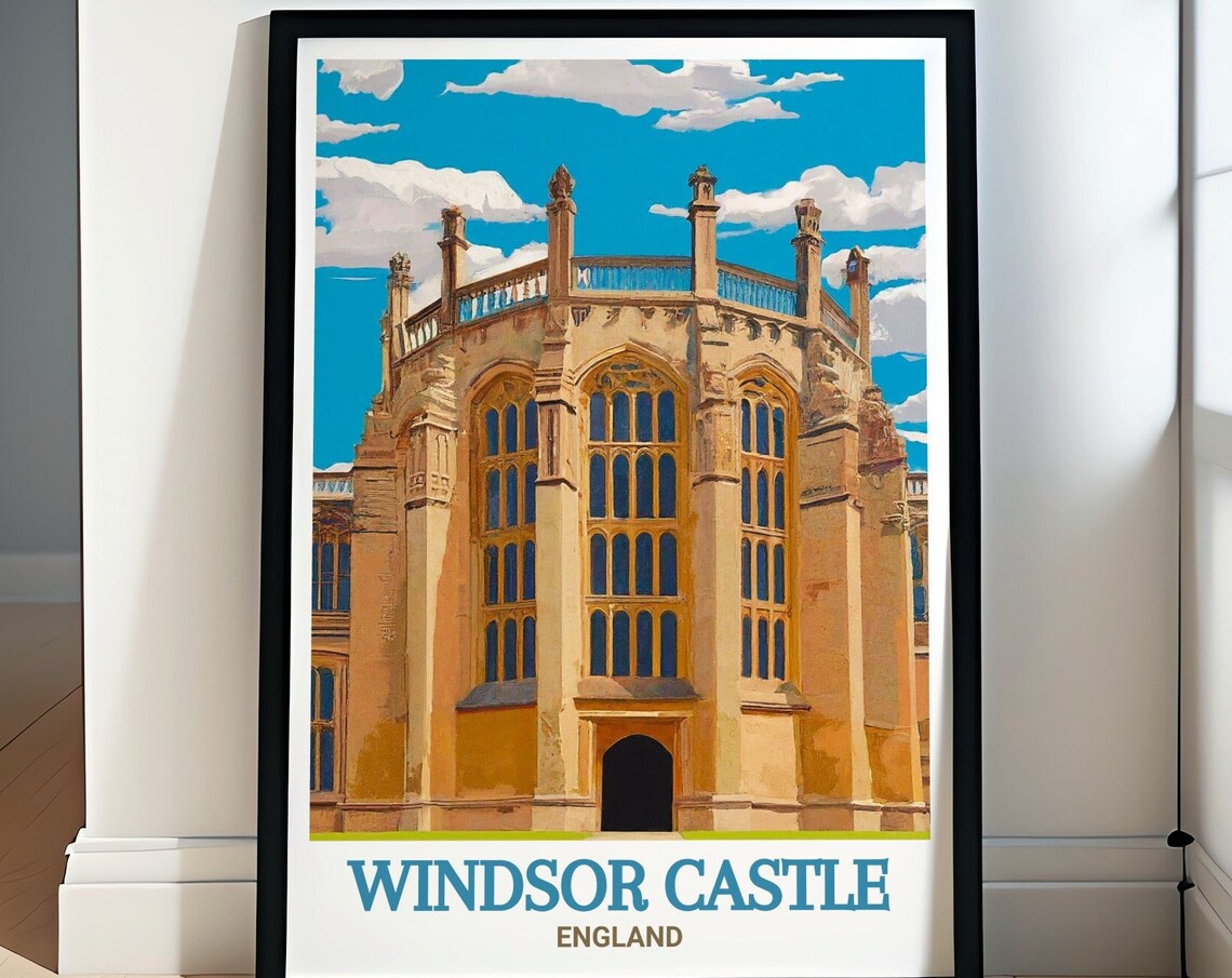 St Georges Chapel Windsor Castle Gothic Architecture Travel Poster