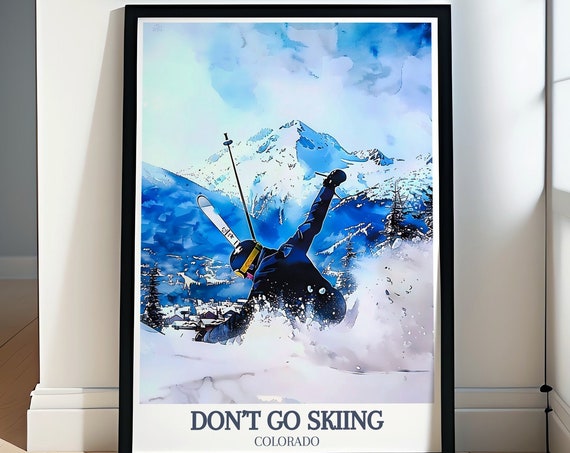 Dont Go Skiing Travel Poster Aspen Colorado Usa Wall Art Aspen Colorado Usa Decor Aspen Colorado Usa Art For Your Home