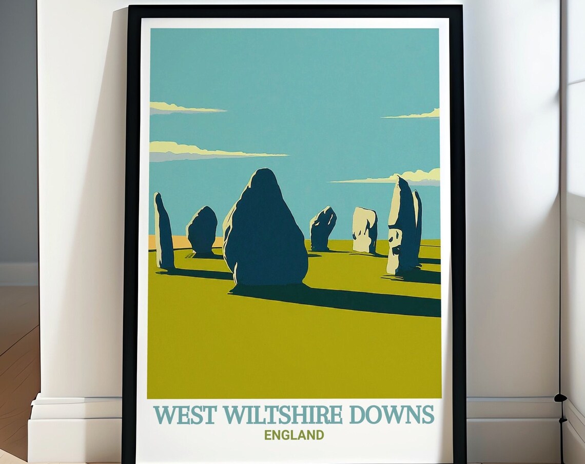Avebury Stone Circle West Wiltshire Downs Prehistoric Poster