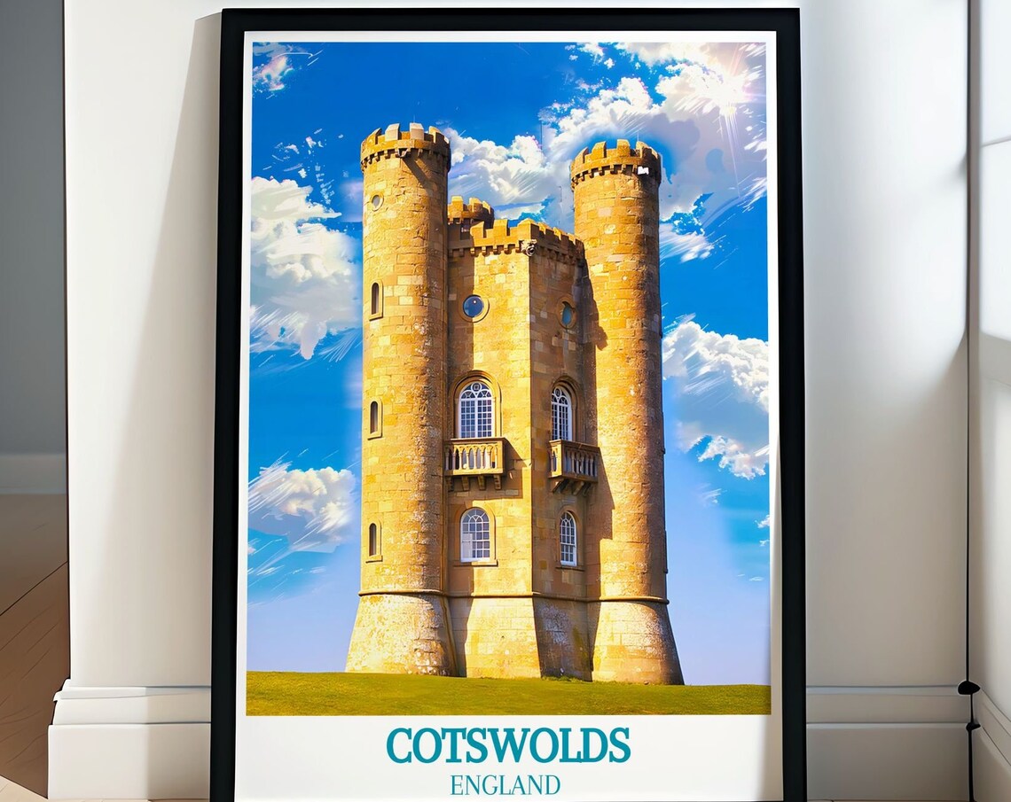 Cotswolds England Broadway Tower Sunny Historic Stone Folly Poster
