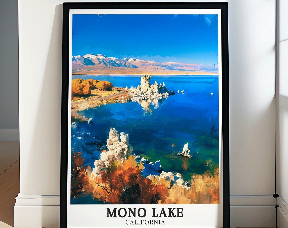 Mono Lake Tufa Towers With Sierra Nevada Peaks California Poster