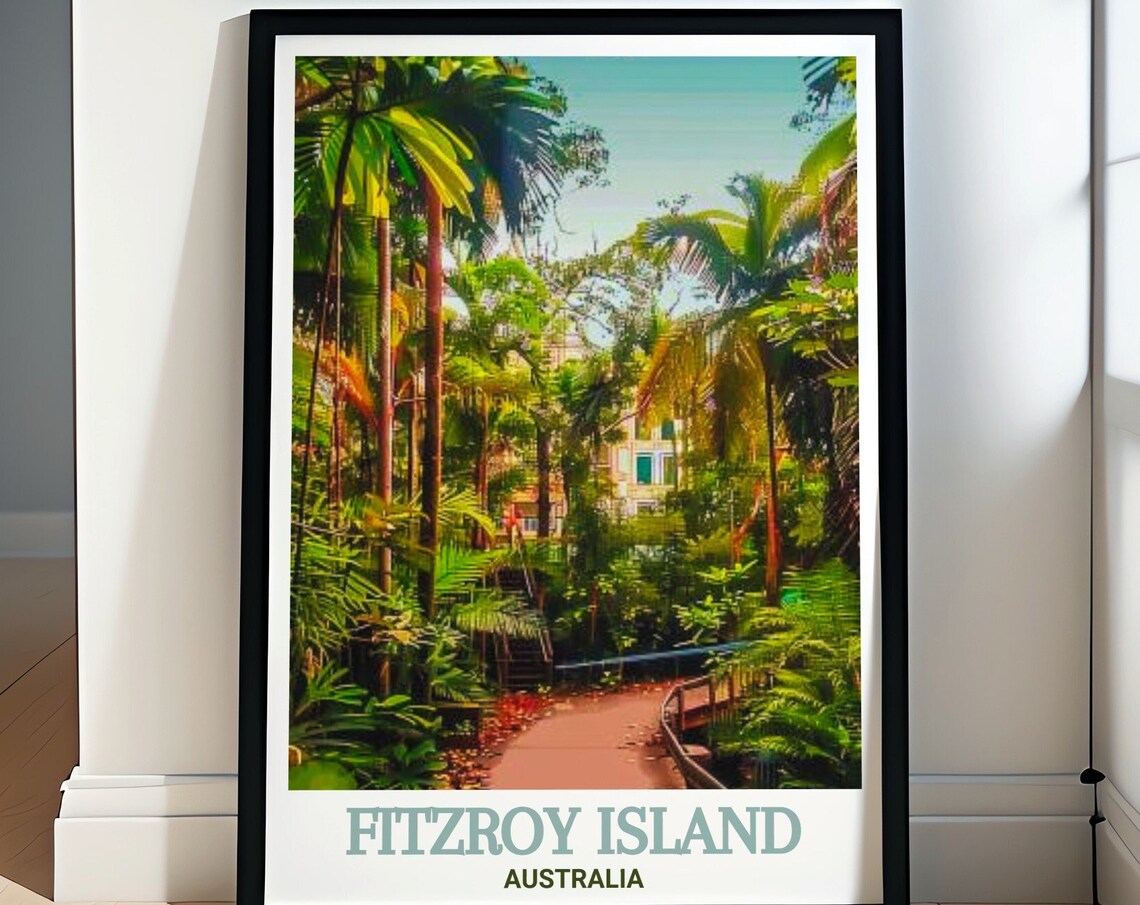 Fitzroy Island Secret Garden Rainforest Walking Trail Travel Poster