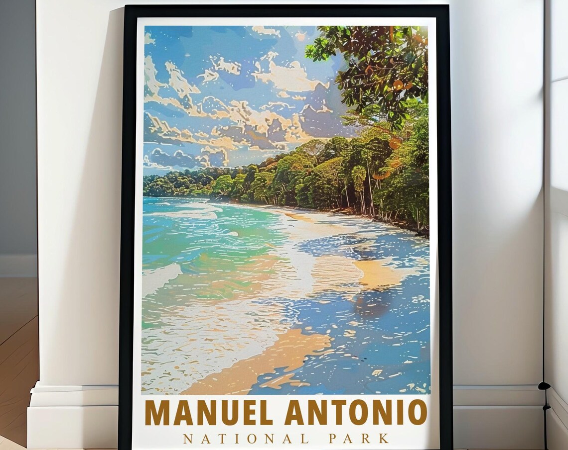 Manuel Antonio National Park Costa Rica Jungle Beach Coast Poster