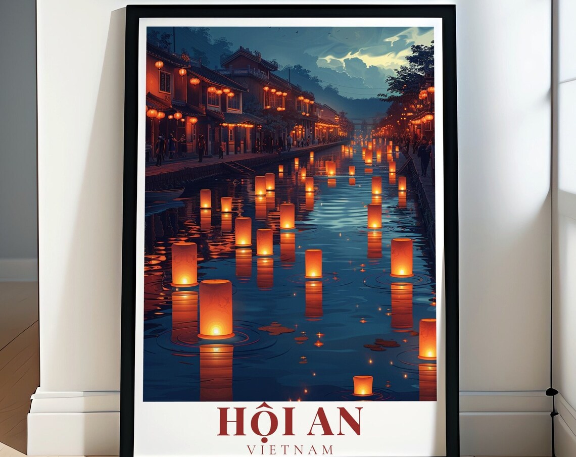 Hoi An Lantern Festival Vietnam Travel Poster