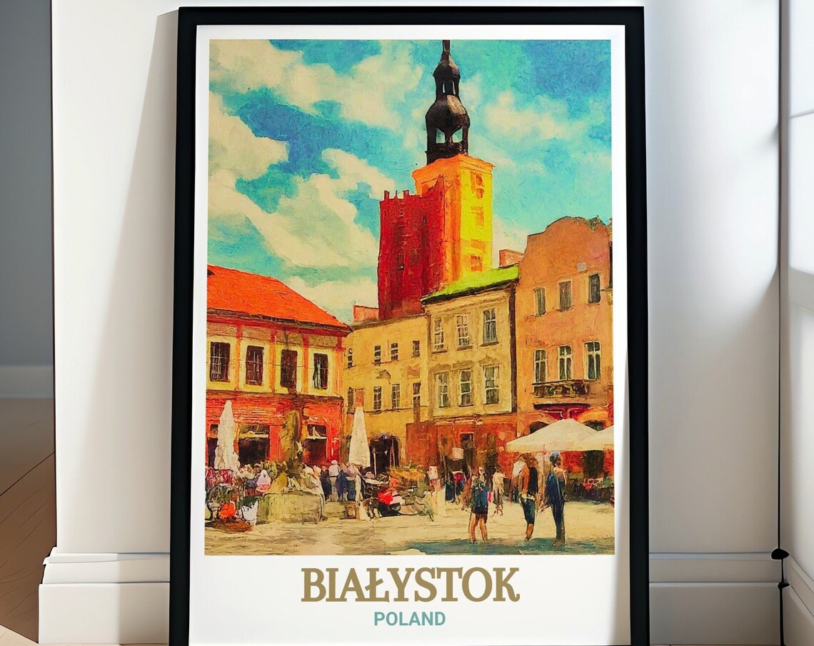 Bialystok Kosciuszko Market Square With Town Hall Poland Poster