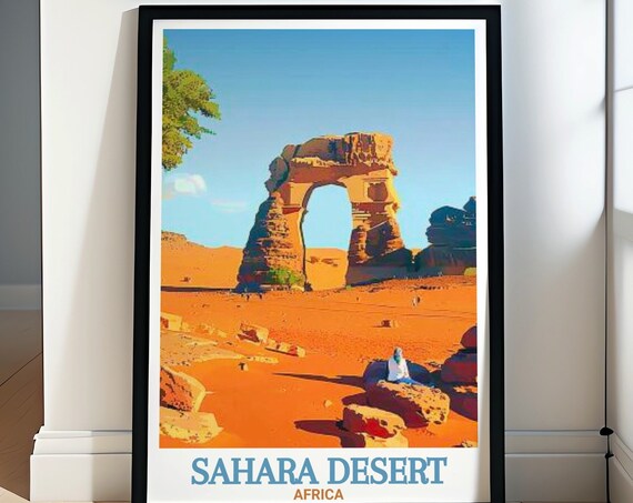 Sahara Desert Travel Print Tassili N Ajjer Art And Gifts Africa Travel Gifts Sahara Desert Posters And Africa Wall Decor